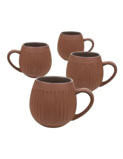 Robert Gordon 8 Hug Me Mugs Dark Clay 4 Pack