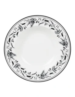 Matilda 27cm Bone China Bowl White/Black