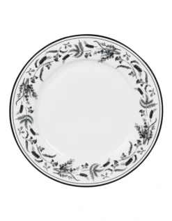 Matilda 27cm Bone China Plate White/Black Decal