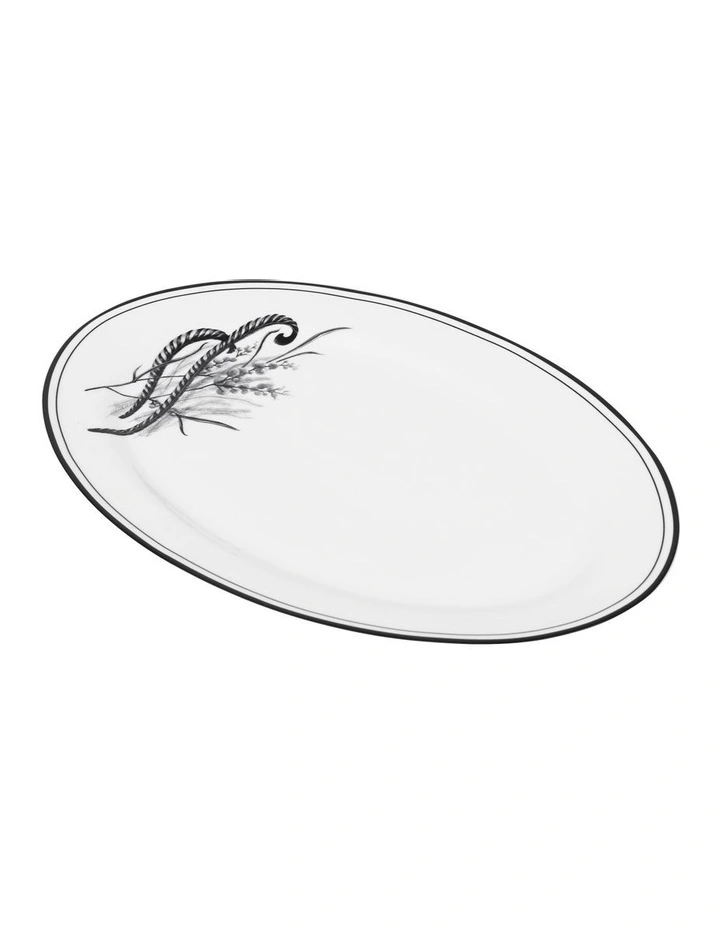 Matilda 28.5x20.5cm Bone China Platter White/Black 4 Matilda 28.5x20.5cm Bone China Platter White/Black - Image 2