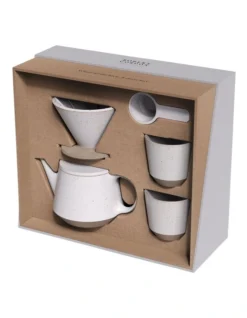 Robert Gordon Ritual Collection Coffee Set Speckled White With Raw Speckled Clay -Robert Gordon 829392940 3 720x928