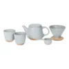 Robert Gordon Ritual Collection Coffee Set Matt Grey Blue With Raw Speckled Clay