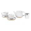 Robert Gordon Ritual Collection Tea Set Speckled White With Raw Speckled Clay