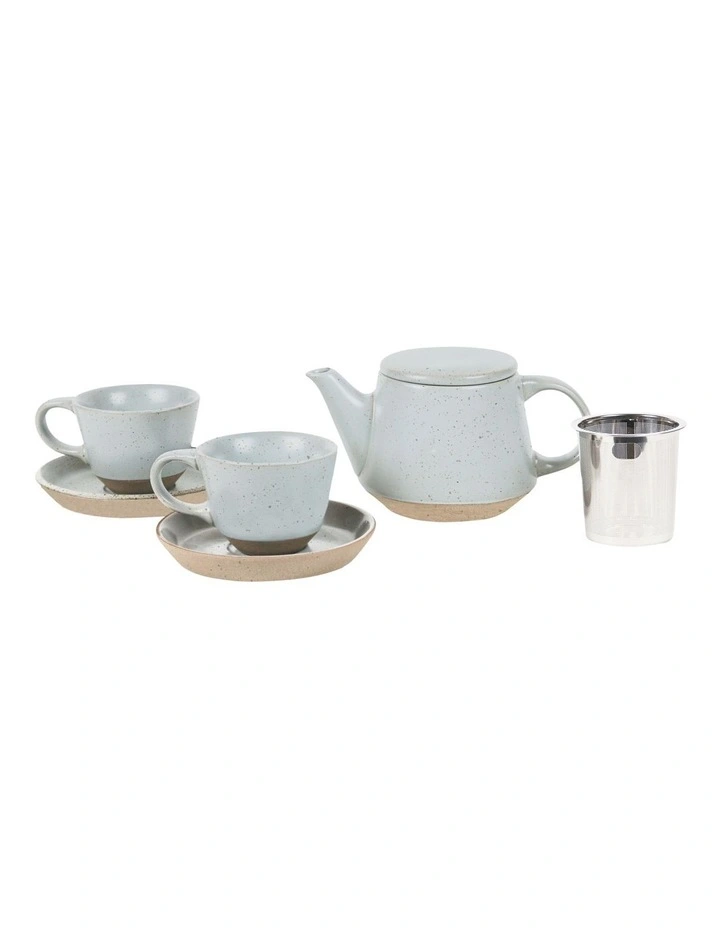 Robert Gordon Ritual Collection Tea Set Matt Grey Blue With Raw Speckled Clay 3 Robert Gordon Ritual Collection Tea Set Matt Grey Blue With Raw Speckled Clay