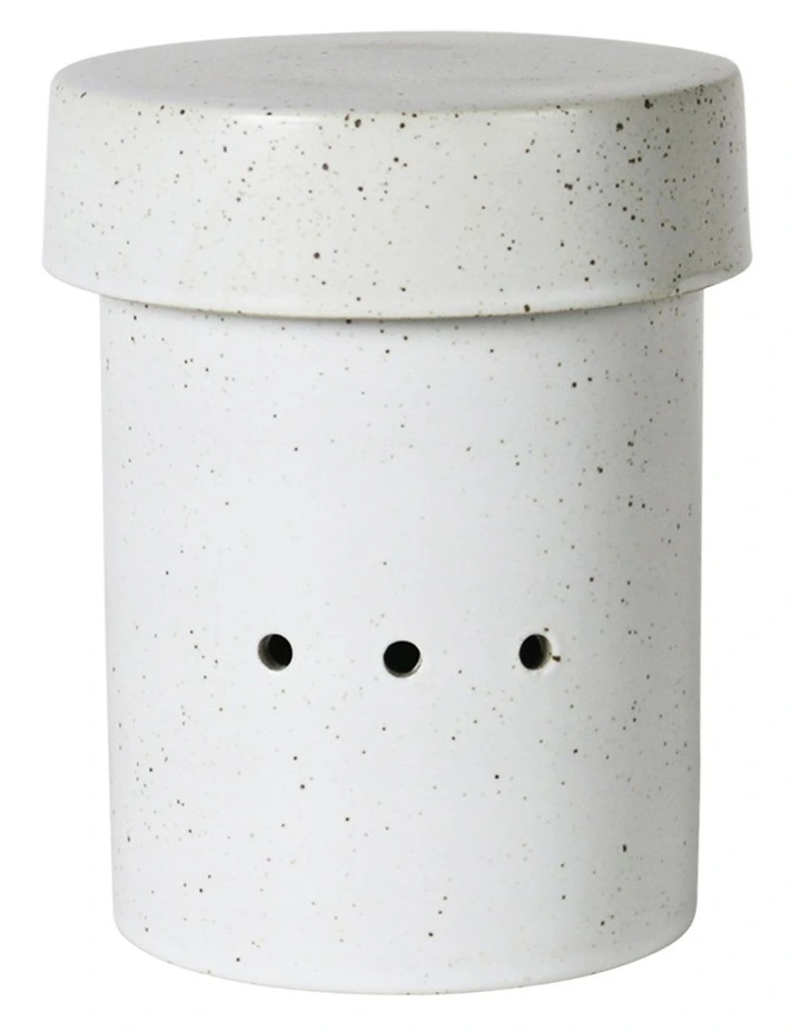 Handy Little Things Garlic Cannister White Speckle 2 Handy Little Things Garlic Cannister White Speckle