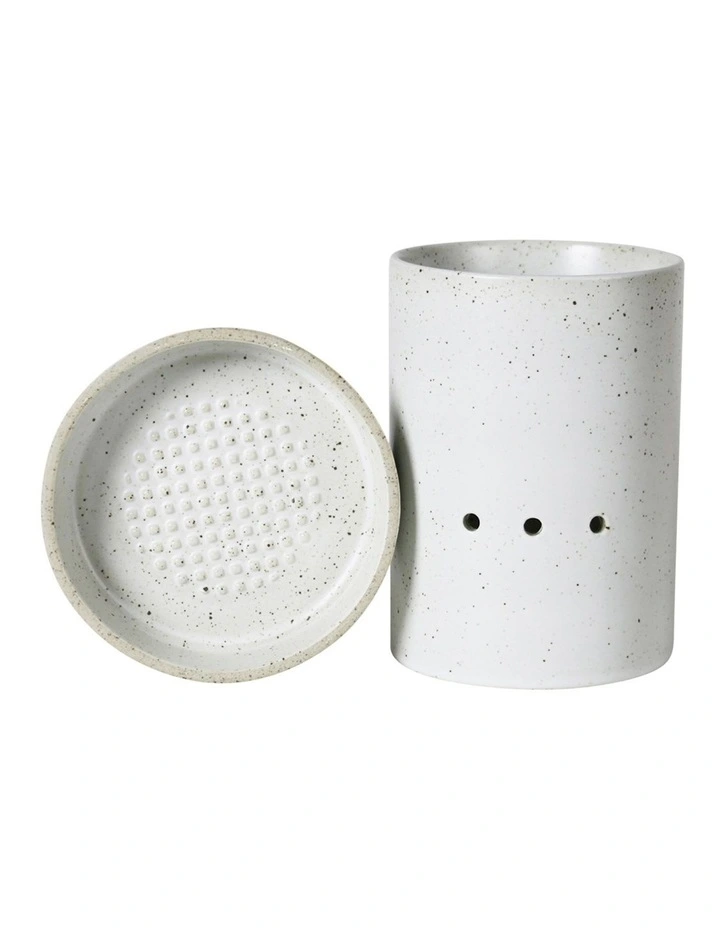 Handy Little Things Garlic Cannister White Speckle 3 Handy Little Things Garlic Cannister White Speckle - Image 2