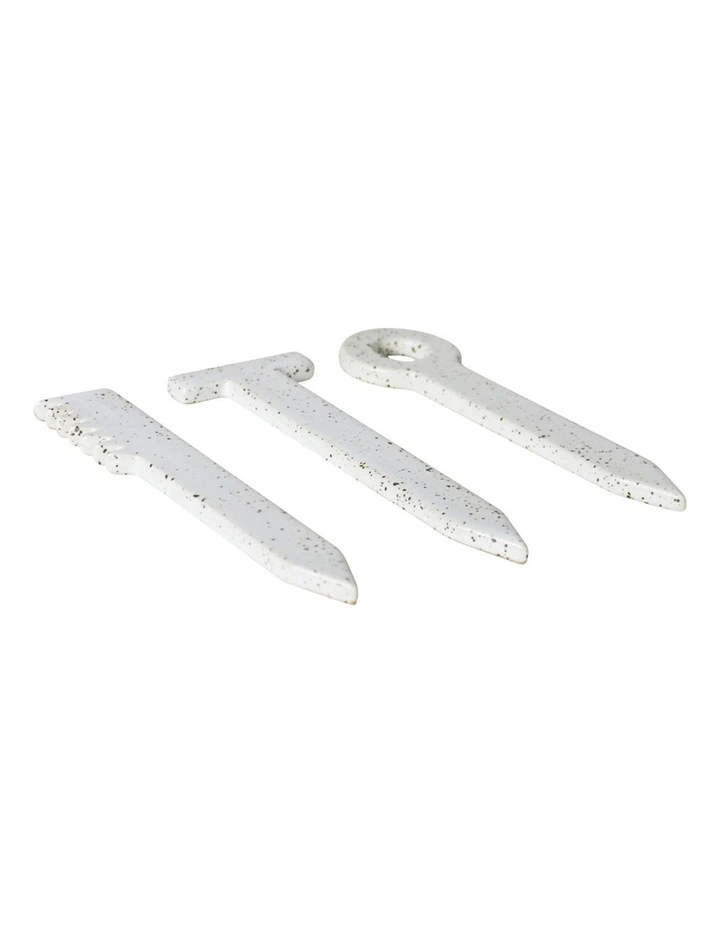 Handy Little Things Herb Garden Stakes Set Of 3 White Speckle 4 Handy Little Things Herb Garden Stakes Set Of 3 White Speckle - Image 2
