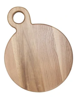 The Entertainer Serving Board Round Elm Wood