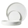Form 12 Piece Dinner Set Of 4 X Dinner Plate, 4 X Side Plate 4 X Bowls Snow