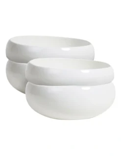 Make & Made Noodle Bowl Set Of 4 In White