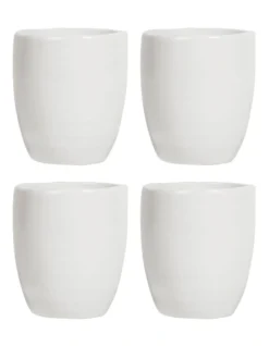 Make & Made Latte Cup Set Of 4 In White