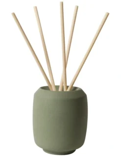 Life On Earth Puk Diffuser With Pear & Fresia Scented Sticks In Olive