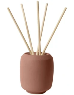 Life On Earth Puk Diffuser With Fig Scented Sticks In Ochre