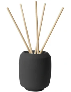 Life On Earth Puk Diffuser With Sandalwood Scented Sticks In Black