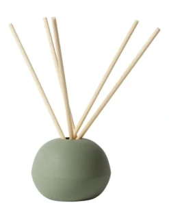 Life On Earth Acorn Diffuser With Pear & Fresia Scented Sticks In Olive