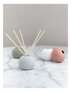 Life On Earth Acorn Diffuser With Pear & Fresia Scented Sticks In Olive -Robert Gordon 957985750 3 720x928