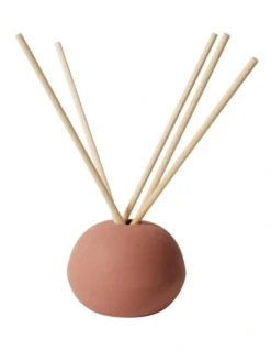 Life On Earth Acorn Diffuser With Fig Scented Sticks In Ochre