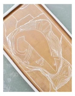 Robert Gordon X Juluwarlu Footed Tray In Tan -Robert Gordon 957986740 3 720x928