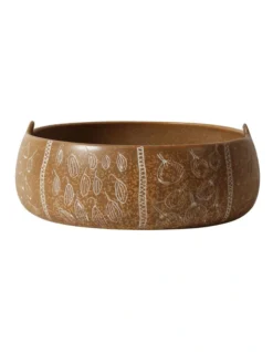 Robert Gordon X Juluwarlu Large Handle Bowl 22x8cm In Tan