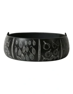 Robert Gordon X Juluwarlu Large Handle Bowl 22x8cm In Black