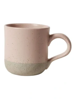 Solace Clay Mug With Reactive Glaze 350ml In Blush