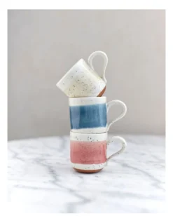 Solace Mediterranean Clay Mug With Reactive Glaze 350ml In Blue -Robert Gordon 957991150 3 720x928