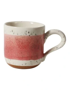 Solace Mediterranean Clay Mug With Reactive Glaze 350ml In Pink